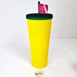 Starbucks Hawaii Collection Pineapple Yellow Matte Studded Cold Cup 24 oz. NEW